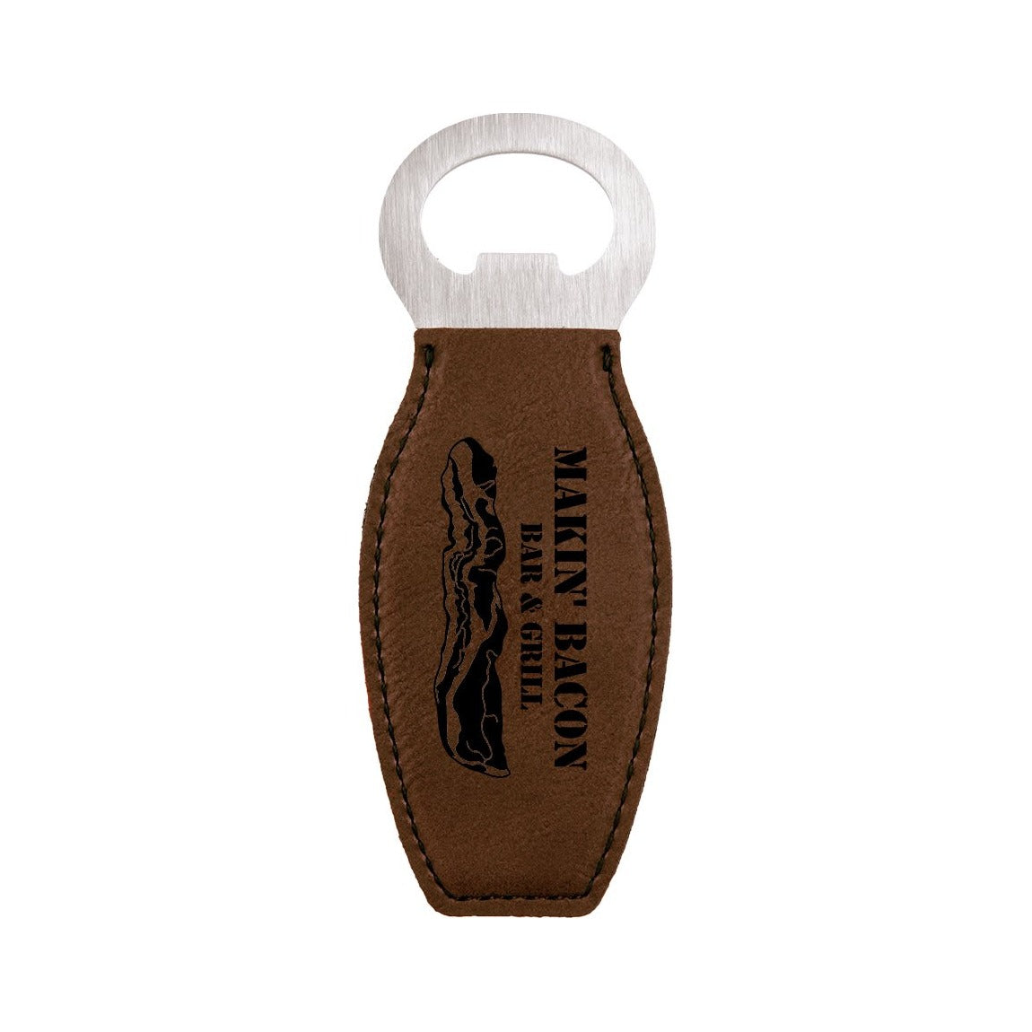Leatherette Bottle Opener with Magnet