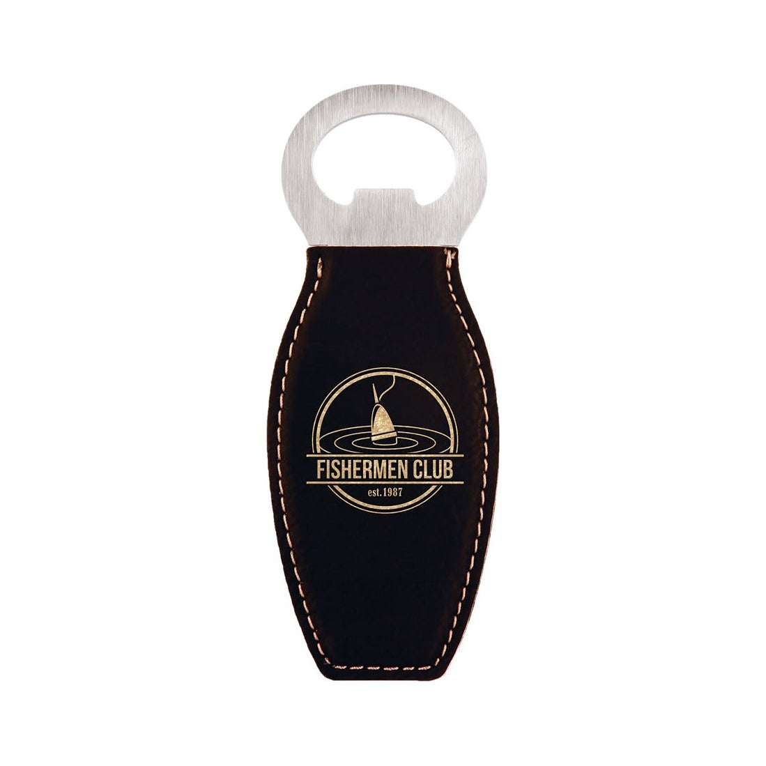 Leatherette Bottle Opener with Magnet