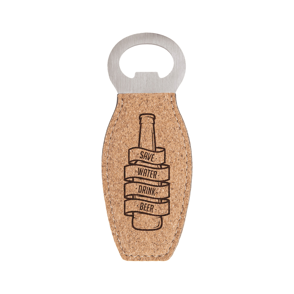 Leatherette Bottle Opener with Magnet