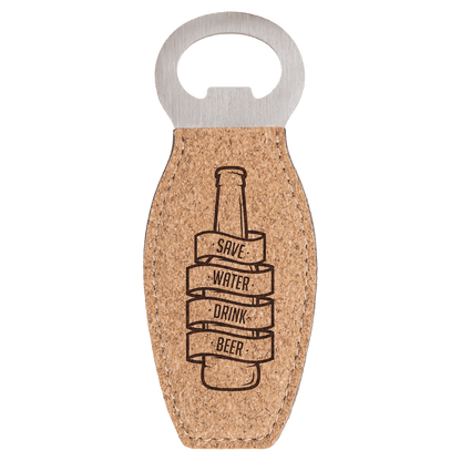 Leatherette Bottle Opener with Magnet