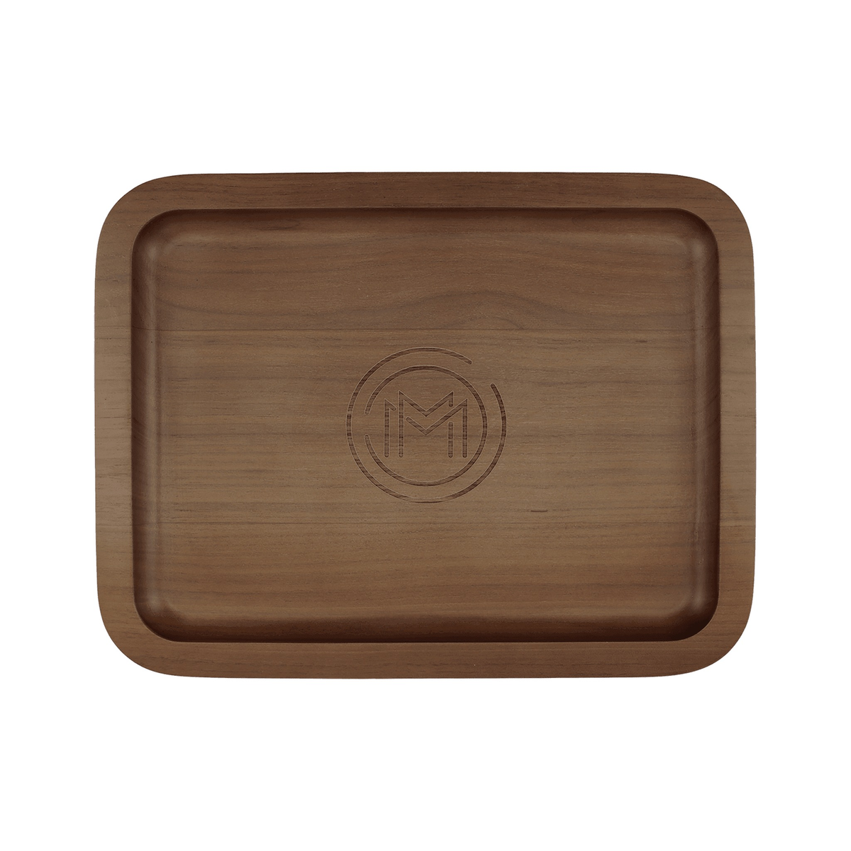 Wood Tray with Recessed Center 13.625" x 10.625", Walnut