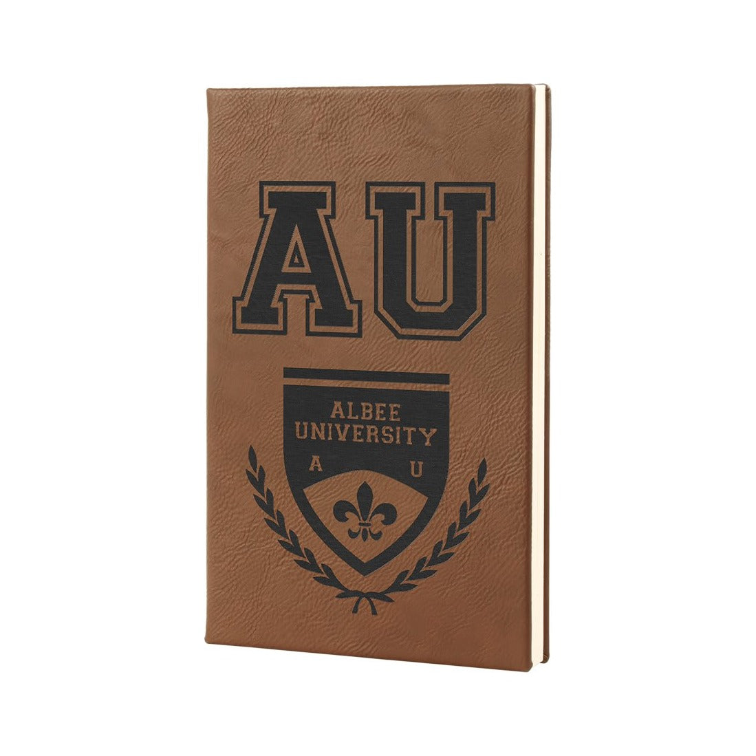 Leatherette Journal with Lined Notepad, Dark Brown