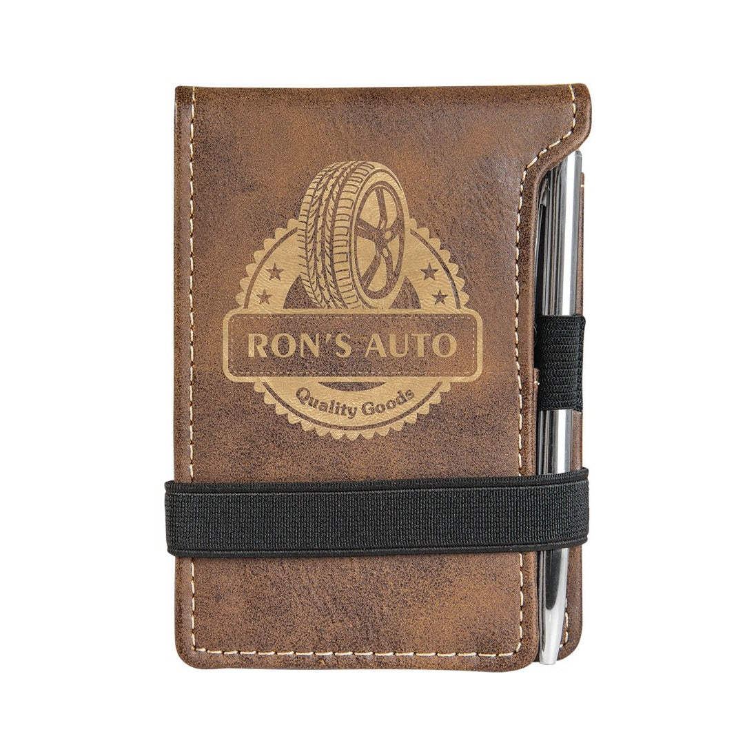 Leatherette Mini Notepad with Pen 3.25" x 4.75"