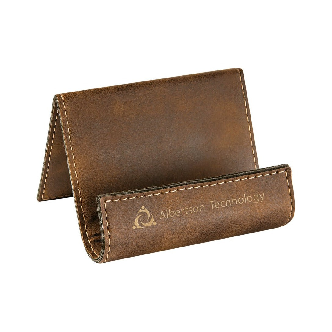 Leatherette Business Card Easel Holder