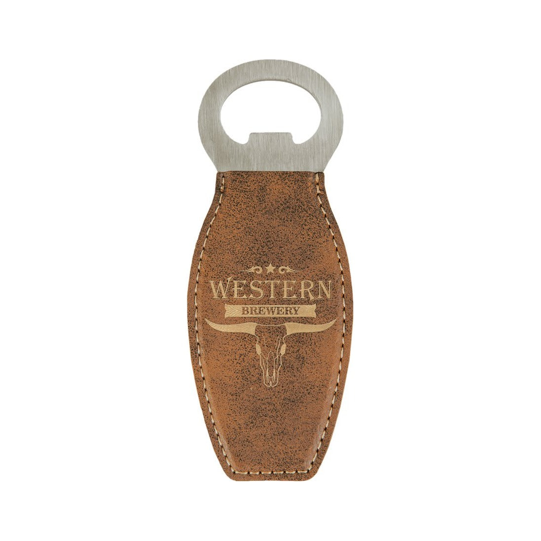Leatherette Bottle Opener with Magnet