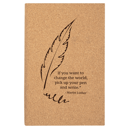 Cork Journal with Lined Notepad