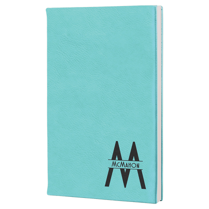 Teal Leatherette Journal with Lined Notepad