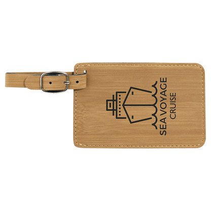 Leatherette Luggage Tag 4.25" x 2.75"