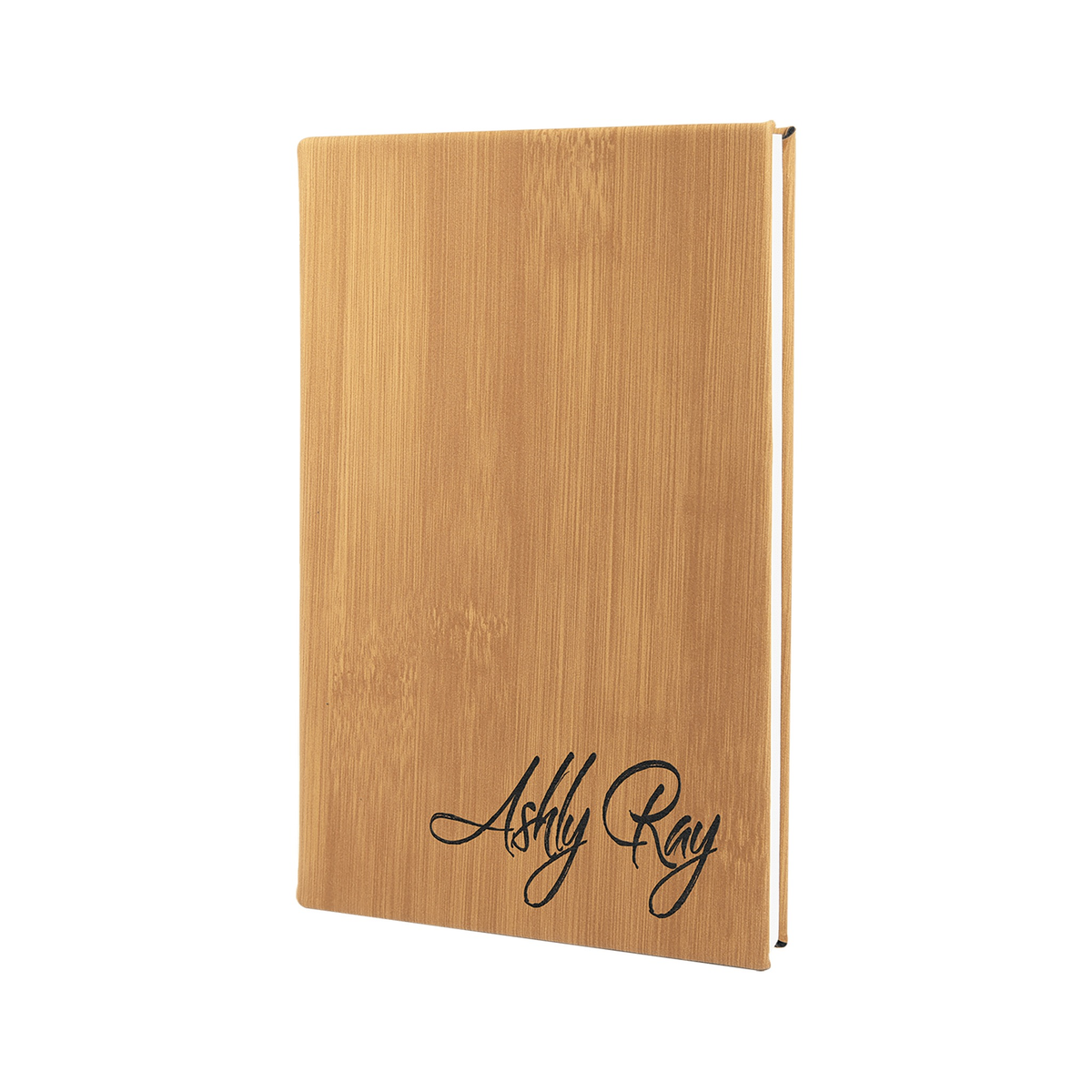 Leatherette Journal with Lined Notepad, Bamboo