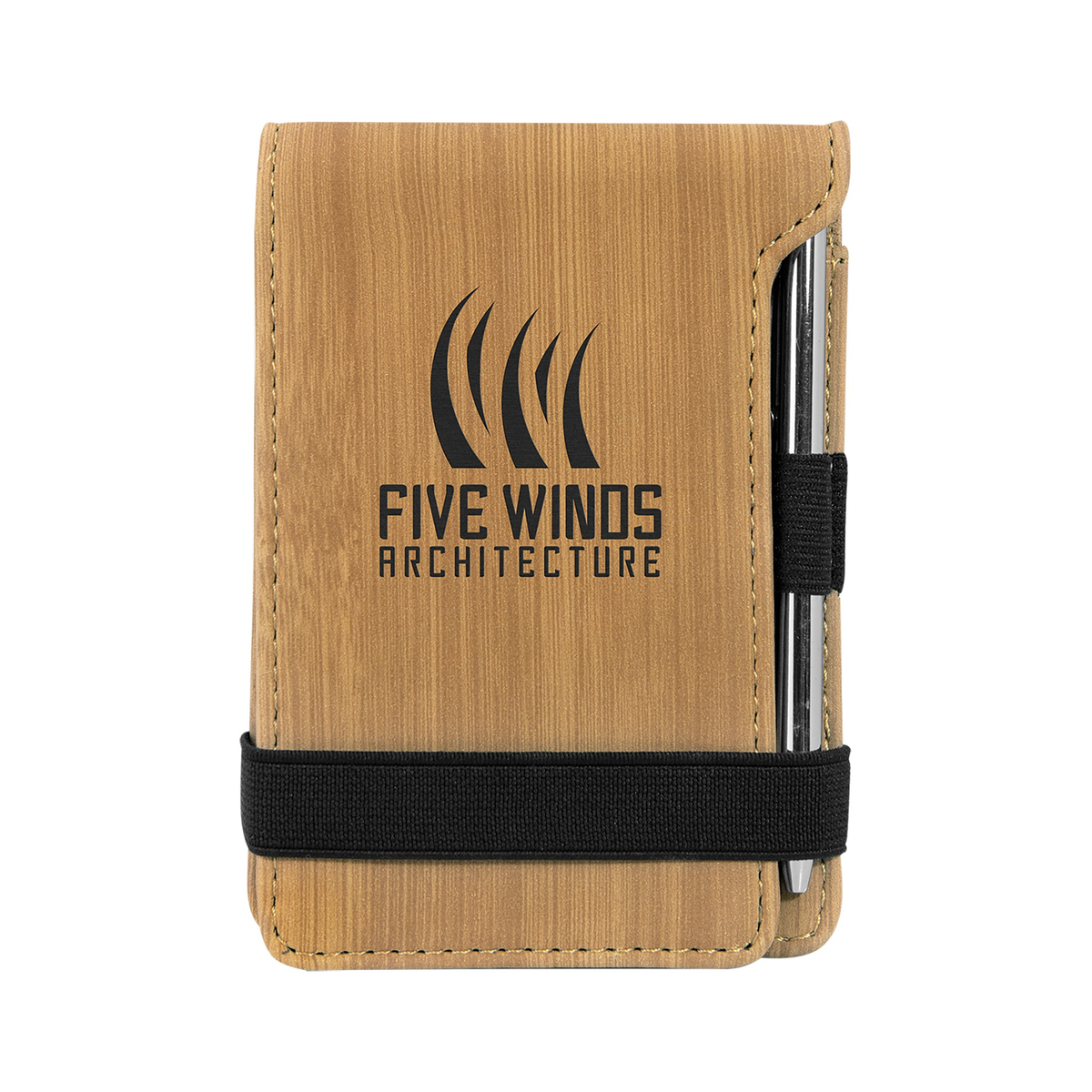 Leatherette Mini Notepad with Pen 3.25" x 4.75"