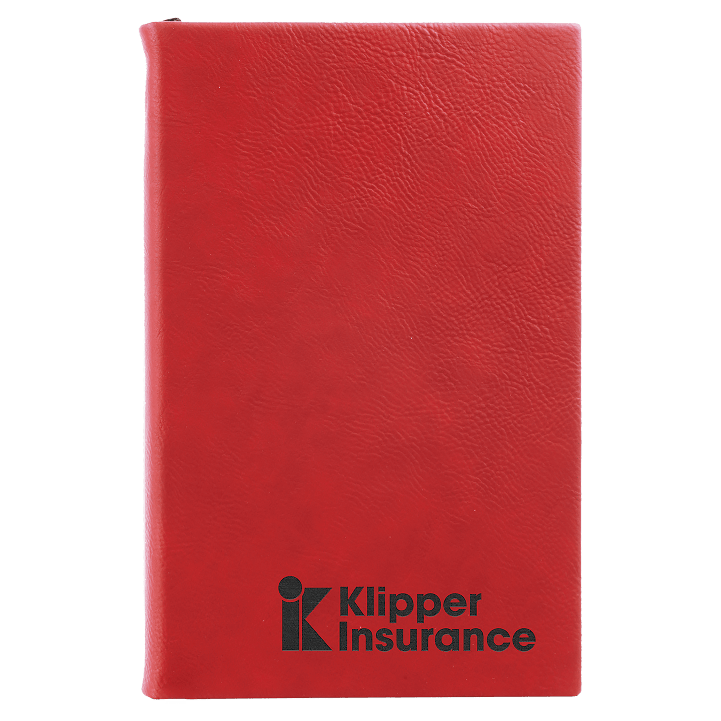 Red Leatherette Journal with Lined Notepad