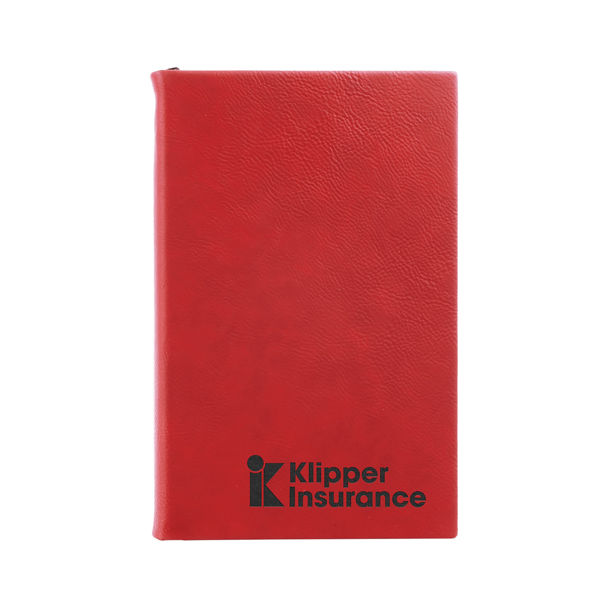 Leatherette Journal with Lined Notepad, Red