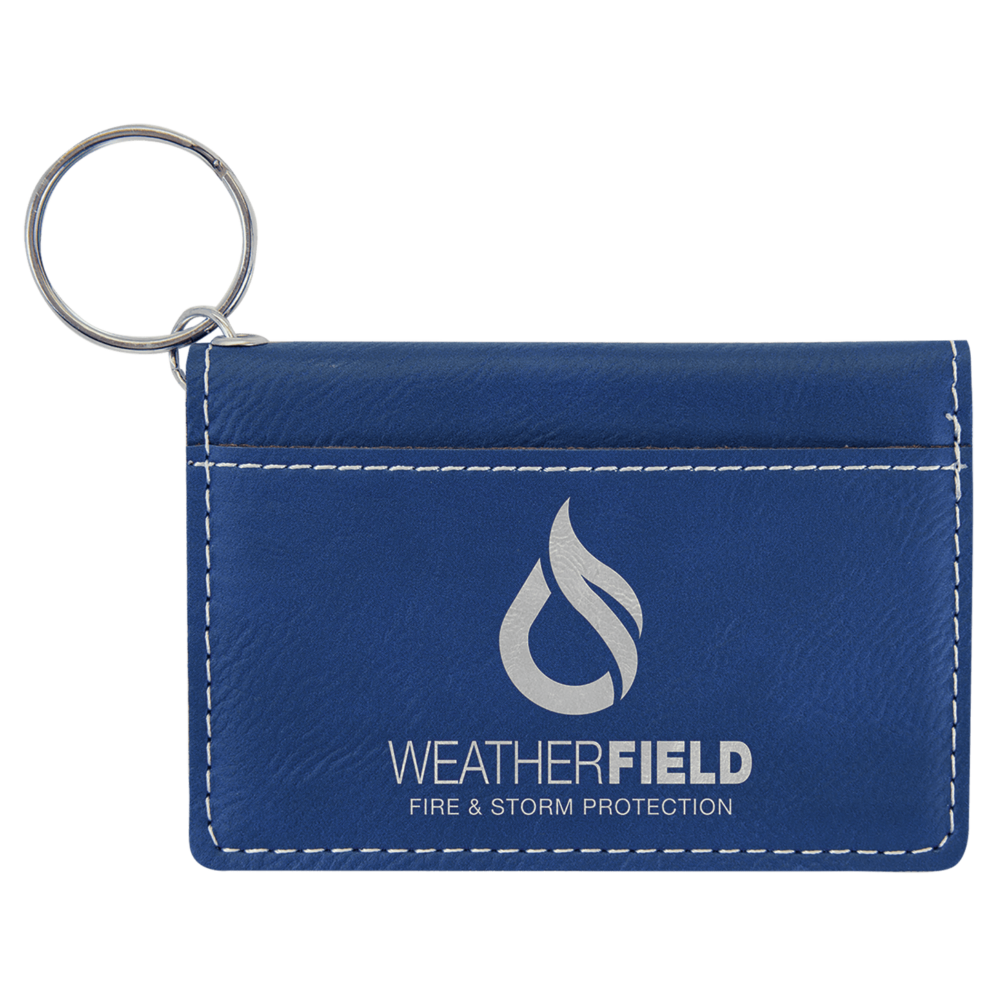 Leatherette Keychain ID Holder