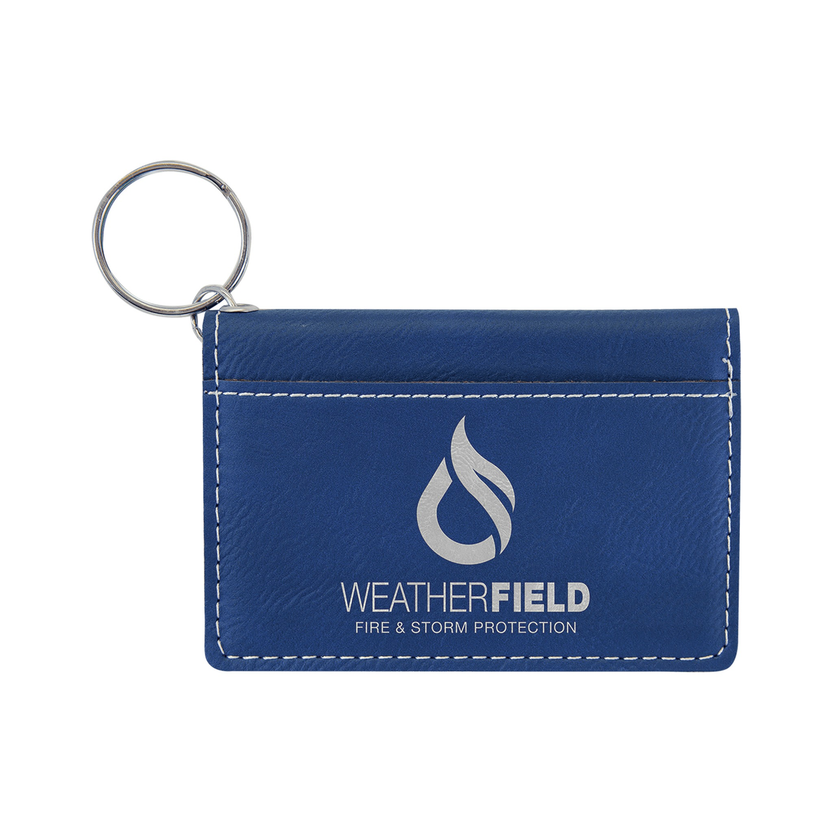 Leatherette Keychain ID Holder
