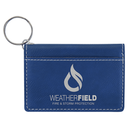 Leatherette Keychain ID Holder