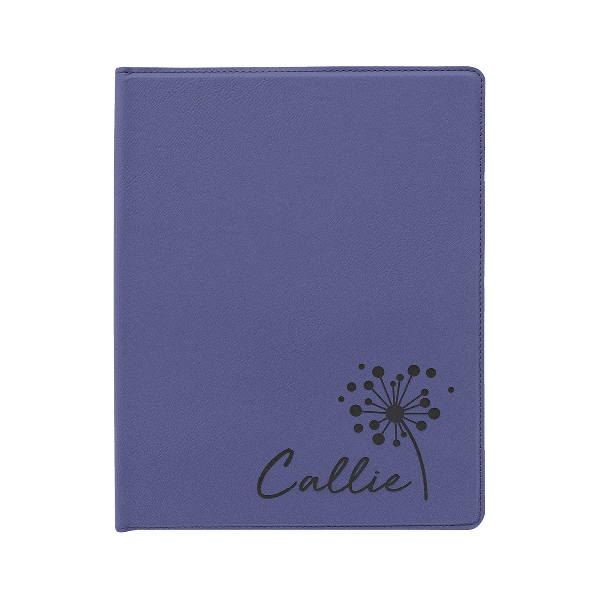 Leatherette Portfolio with Notepad, Purple