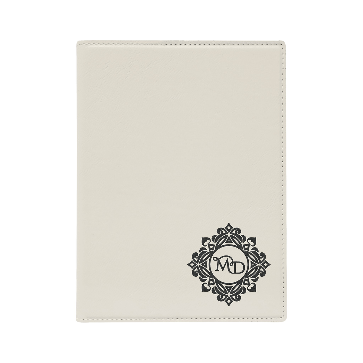 Leatherette Portfolio with Notepad, White