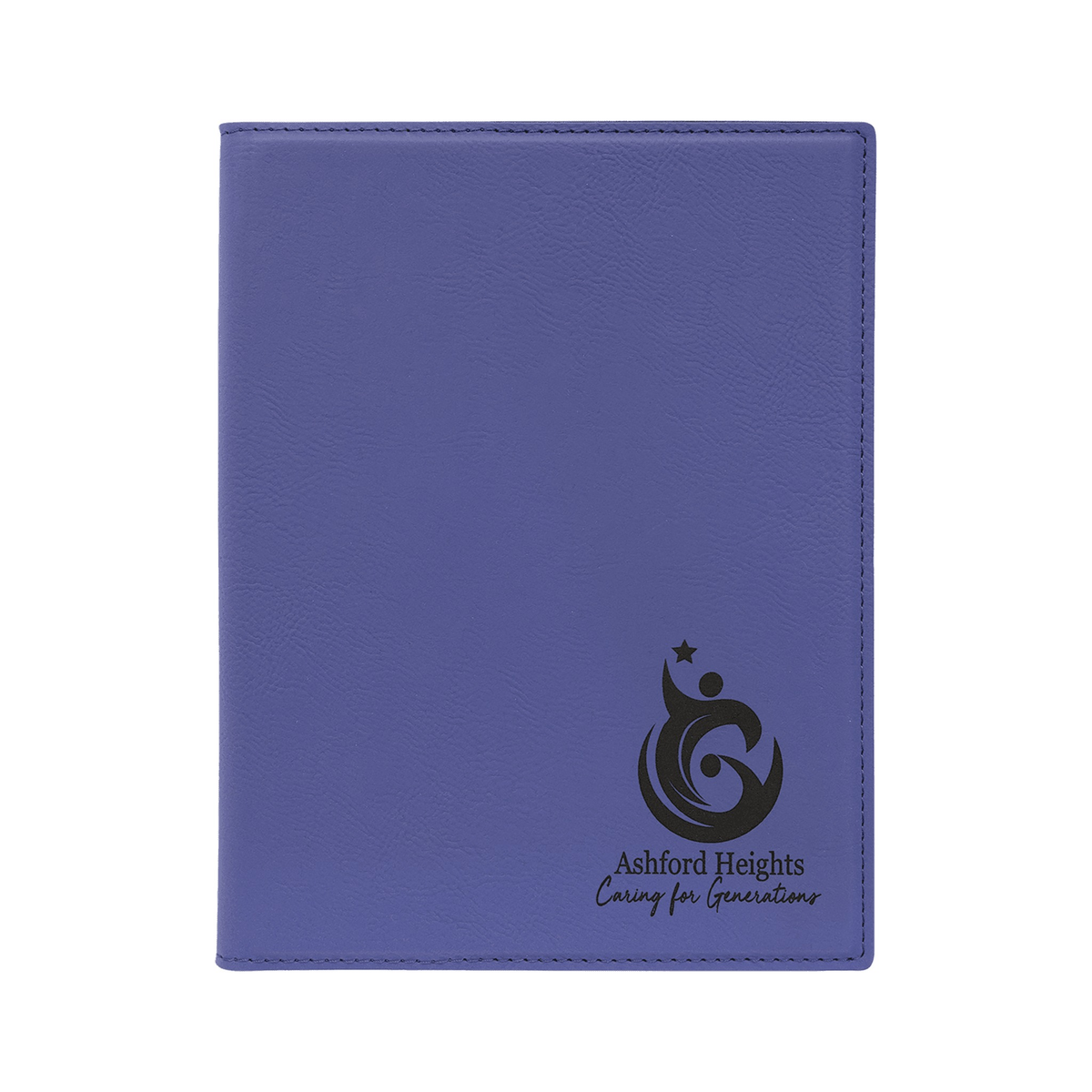 Leatherette Portfolio with Notepad, Purple