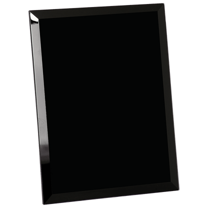 Black Glass Mirror Plaque