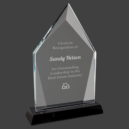 Diamond Halo Glass with Black Base