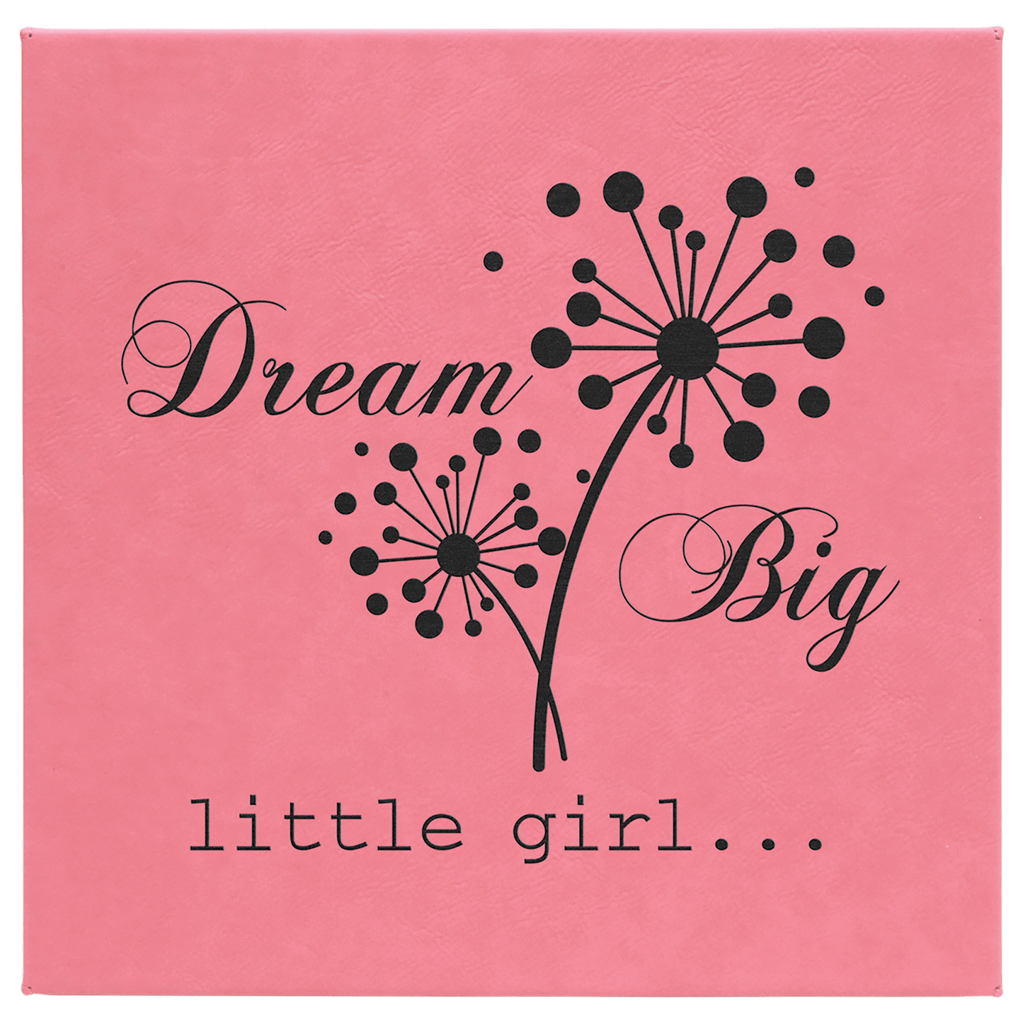 Pink Leatherette Wall Decor with Sawtooth Hanger