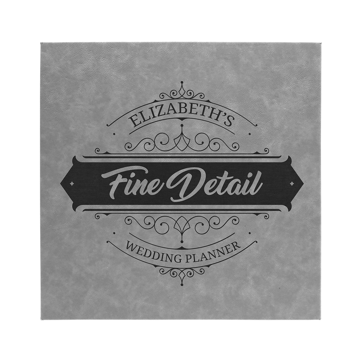 Leatherette Wall Decor with Sawtooth Hanger, Gray