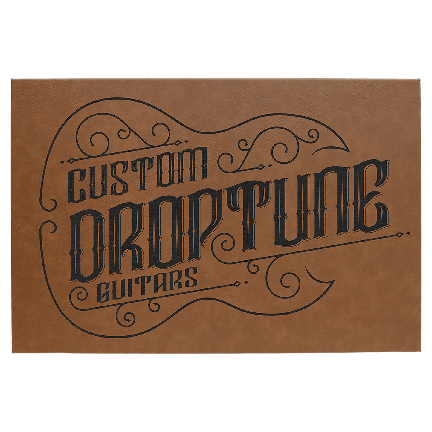 Dark Brown Leatherette Wall Decor with Sawtooth Hanger