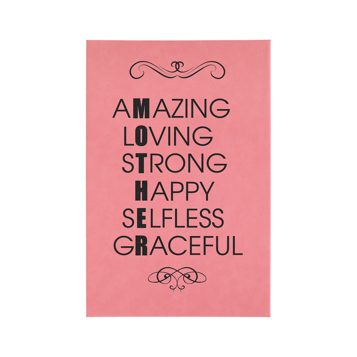 Leatherette Wall Decor with Sawtooth Hanger, Pink