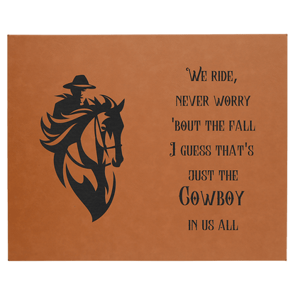 Rawhide Leatherette Wall Decor with Sawtooth Hanger