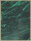 Green Marble/Gold Brass Plated Steel Plaque Plate