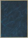 Blue Marble/Gold Brass Plated Steel Plaque Plate