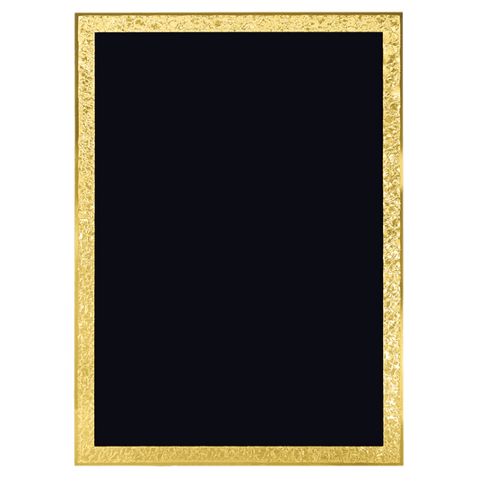 Black Brass Plated Steel Florentine Border Designer Plaque Plate