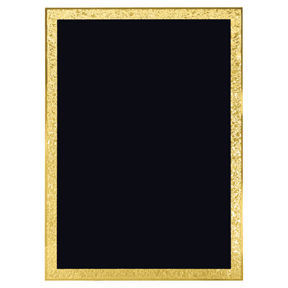 Black Brass Plated Steel Florentine Border Designer Plaque Plate