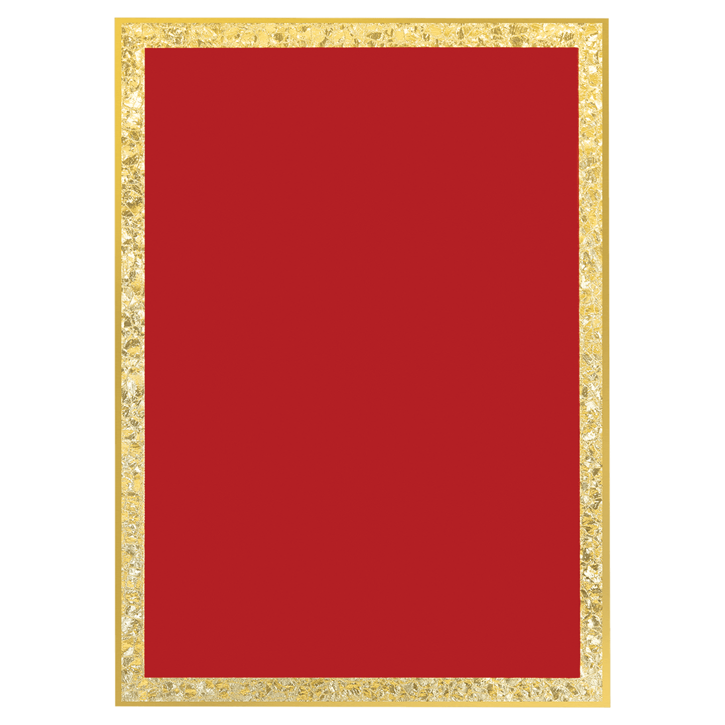 Red Brass Plated Steel Florentine Border Designer Plaque Plate