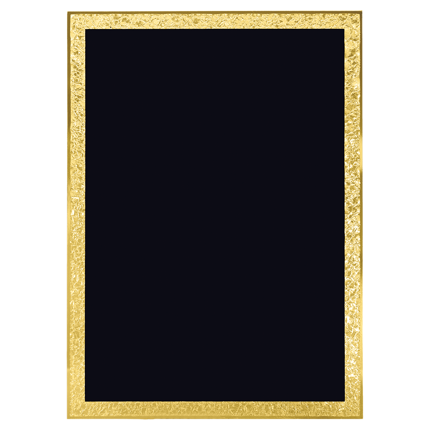 Black Brass Plated Steel Florentine Border Designer Plaque Plate