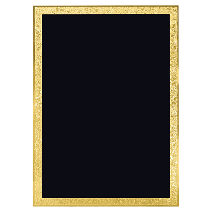 Black Brass Plated Steel Florentine Border Designer Plaque Plate