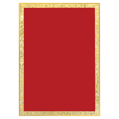 Red Brass Plated Steel Florentine Border Designer Plaque Plate
