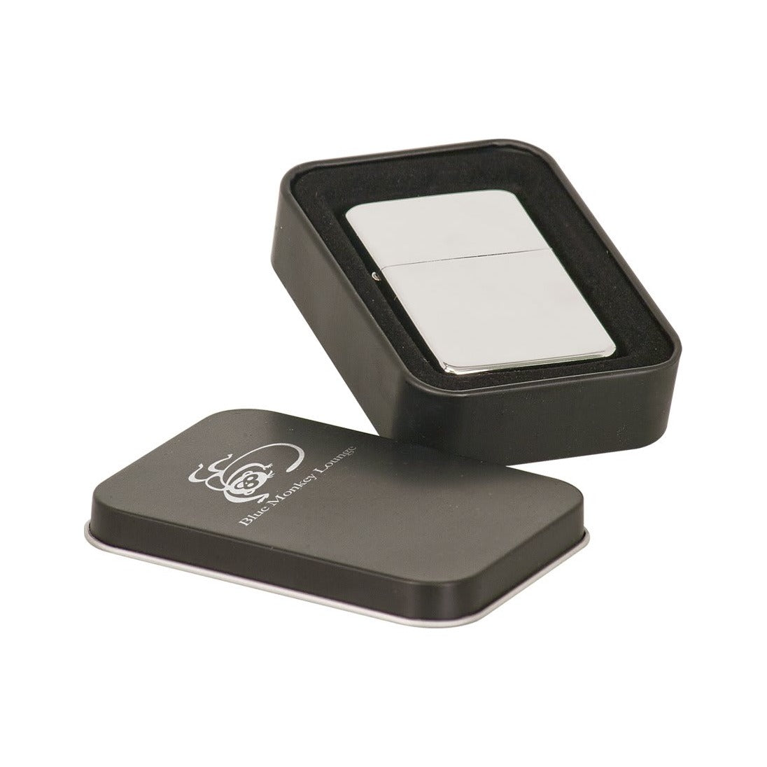 Chrome Lighter in Black Tin