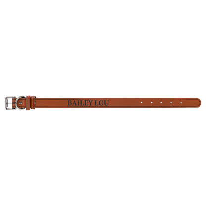 Small 15" x .75" Leatherette Dog Collar