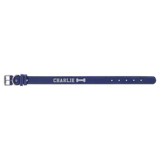 Small 15" x .75" Leatherette Dog Collar