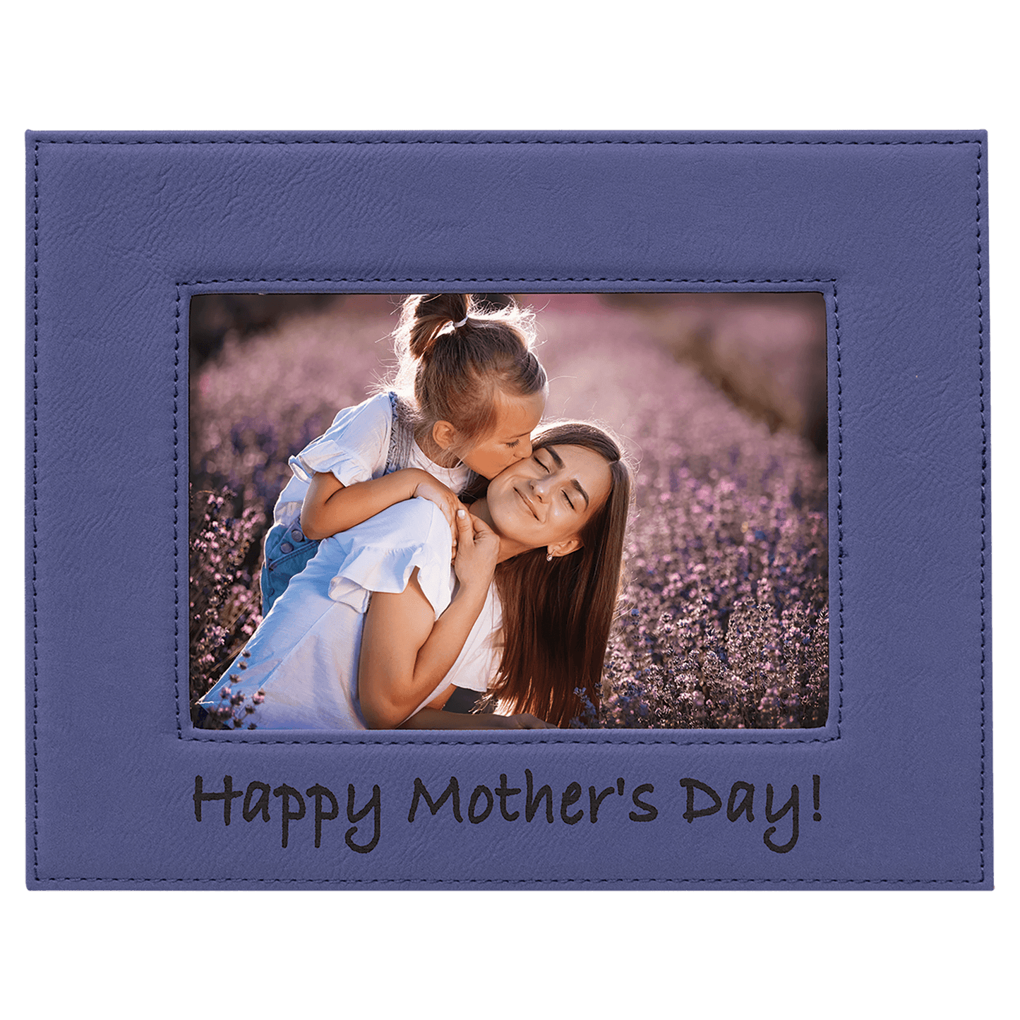 Purple Leatherette Photo Frame