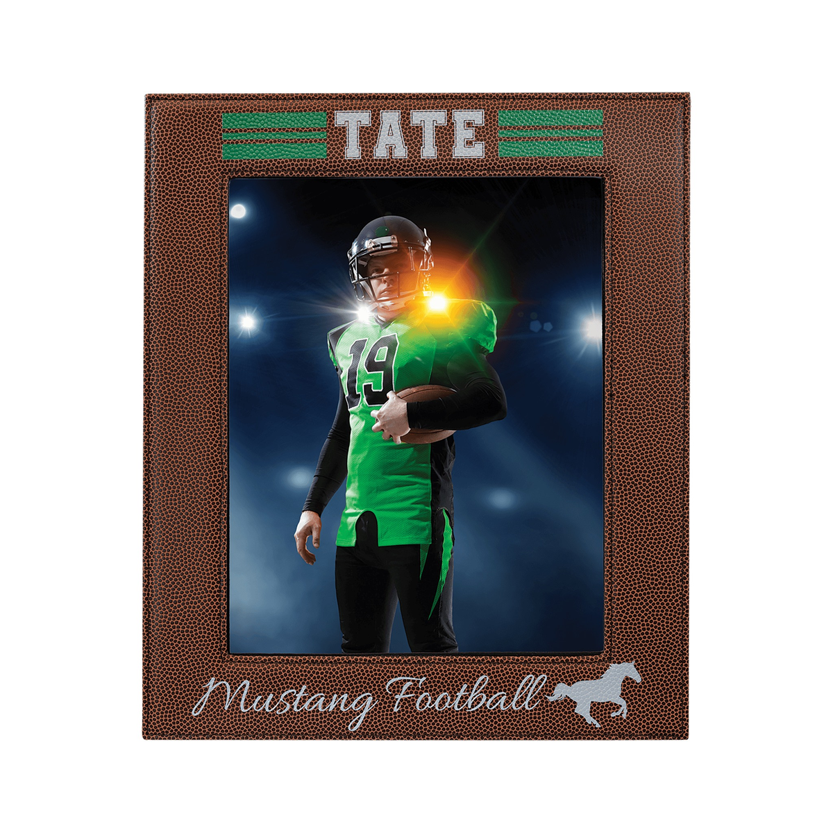 Leatherette Photo Frame, Football