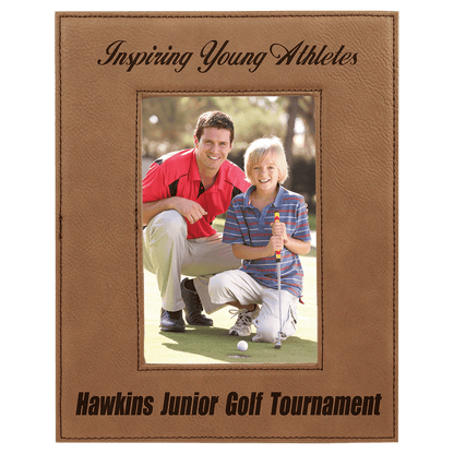 Dark Brown Leatherette Photo Frame