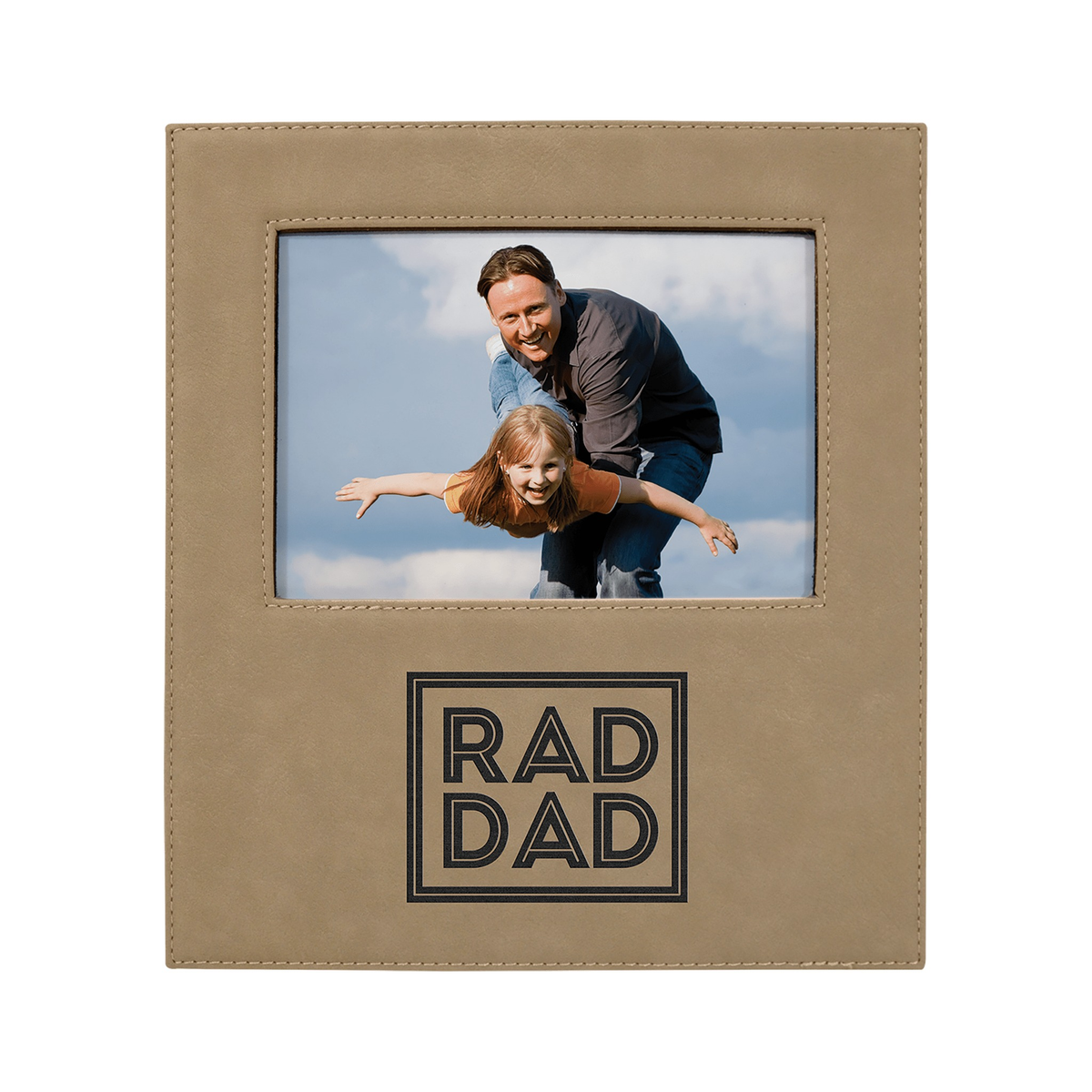 Leatherette Photo Frame 5" x 7" with Large Engraving Area