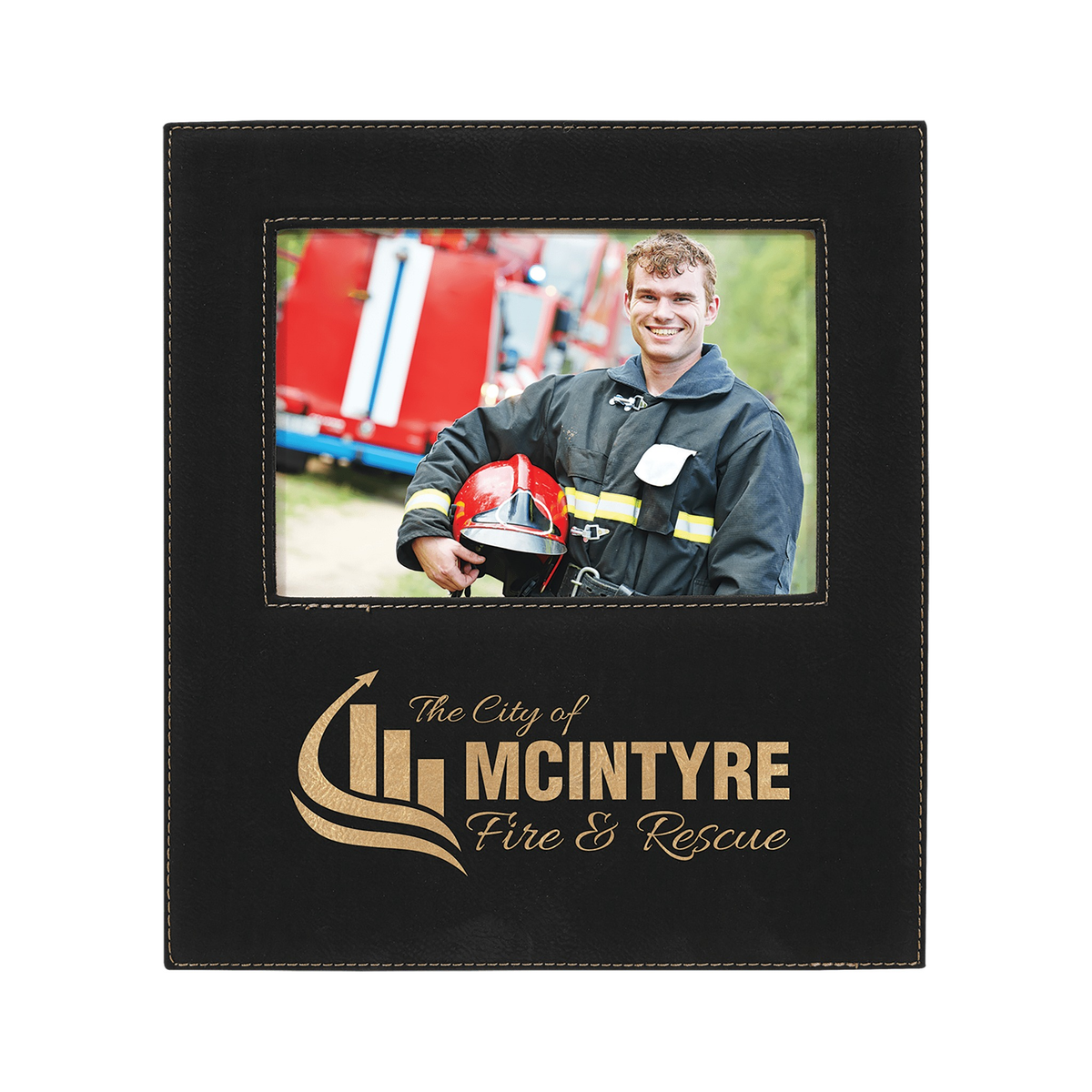Leatherette Photo Frame 5" x 7" with Large Engraving Area