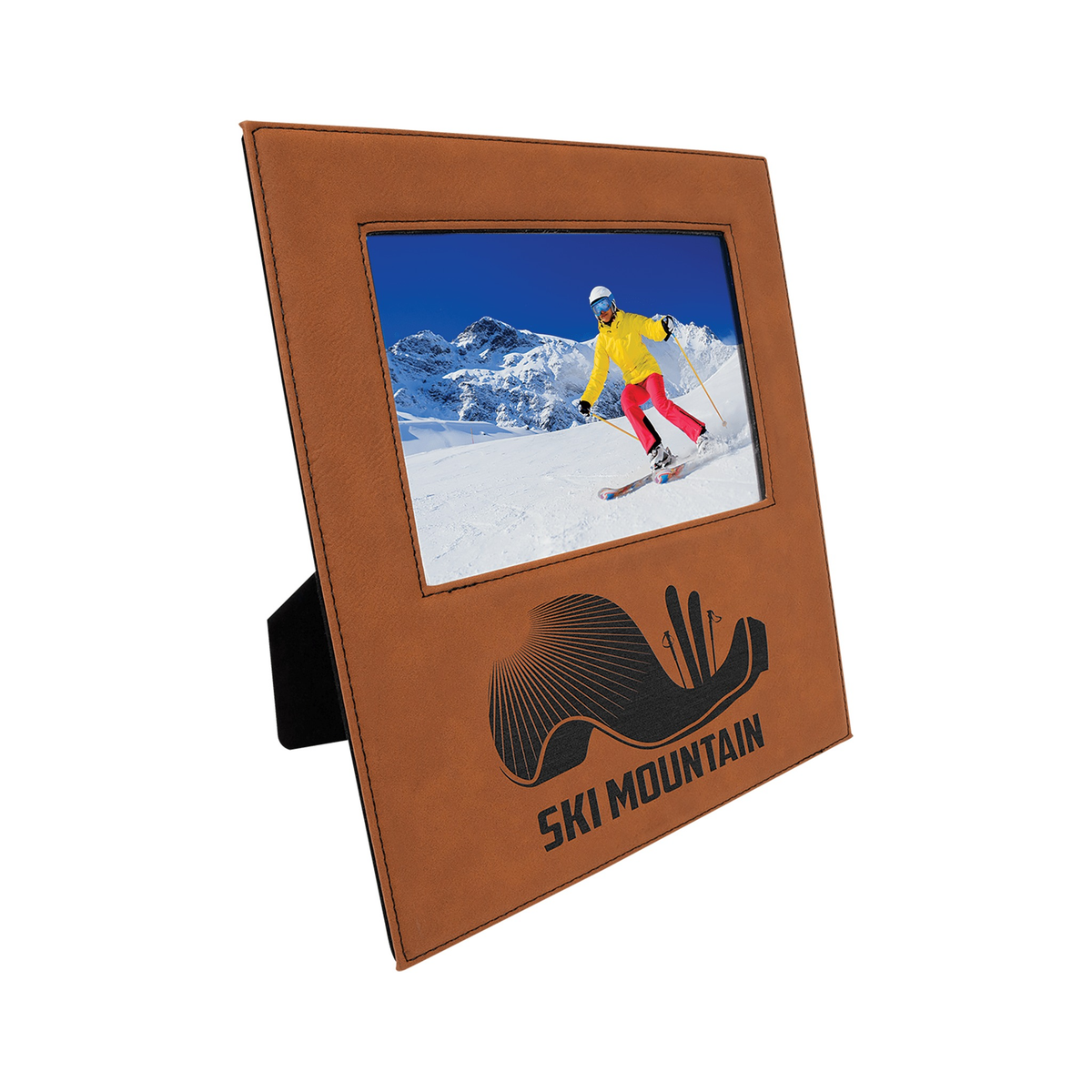 Leatherette Photo Frame 5" x 7" with Large Engraving Area