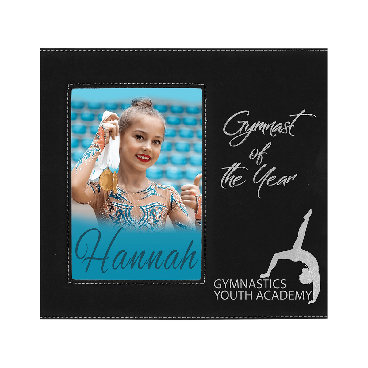 Leatherette Photo Frame 5" x 7" with Large Engraving Area