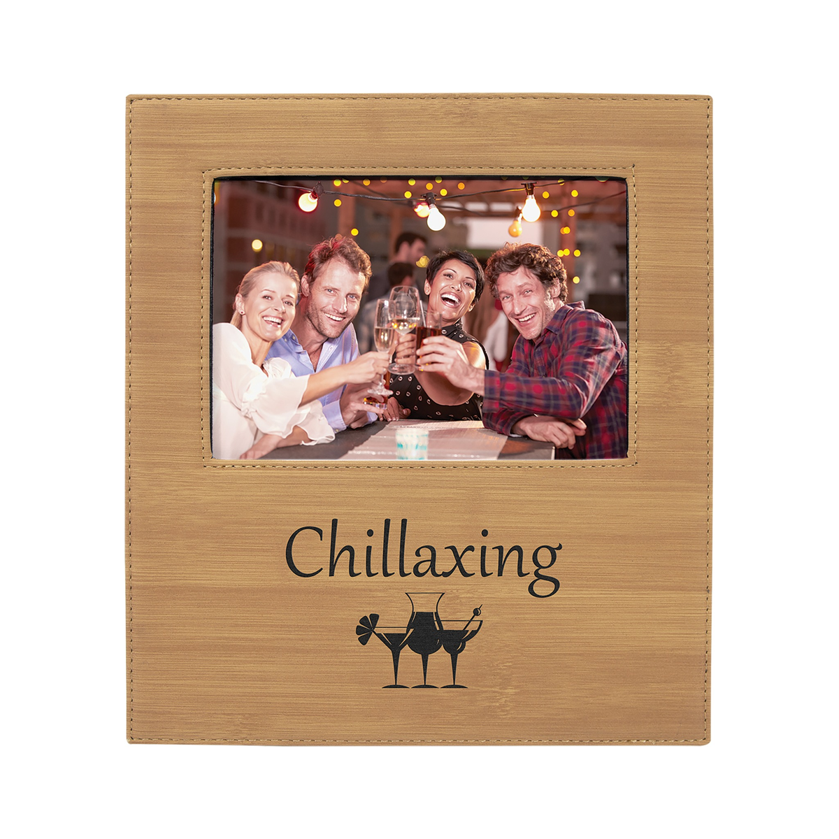 Leatherette Photo Frame 5" x 7" with Large Engraving Area