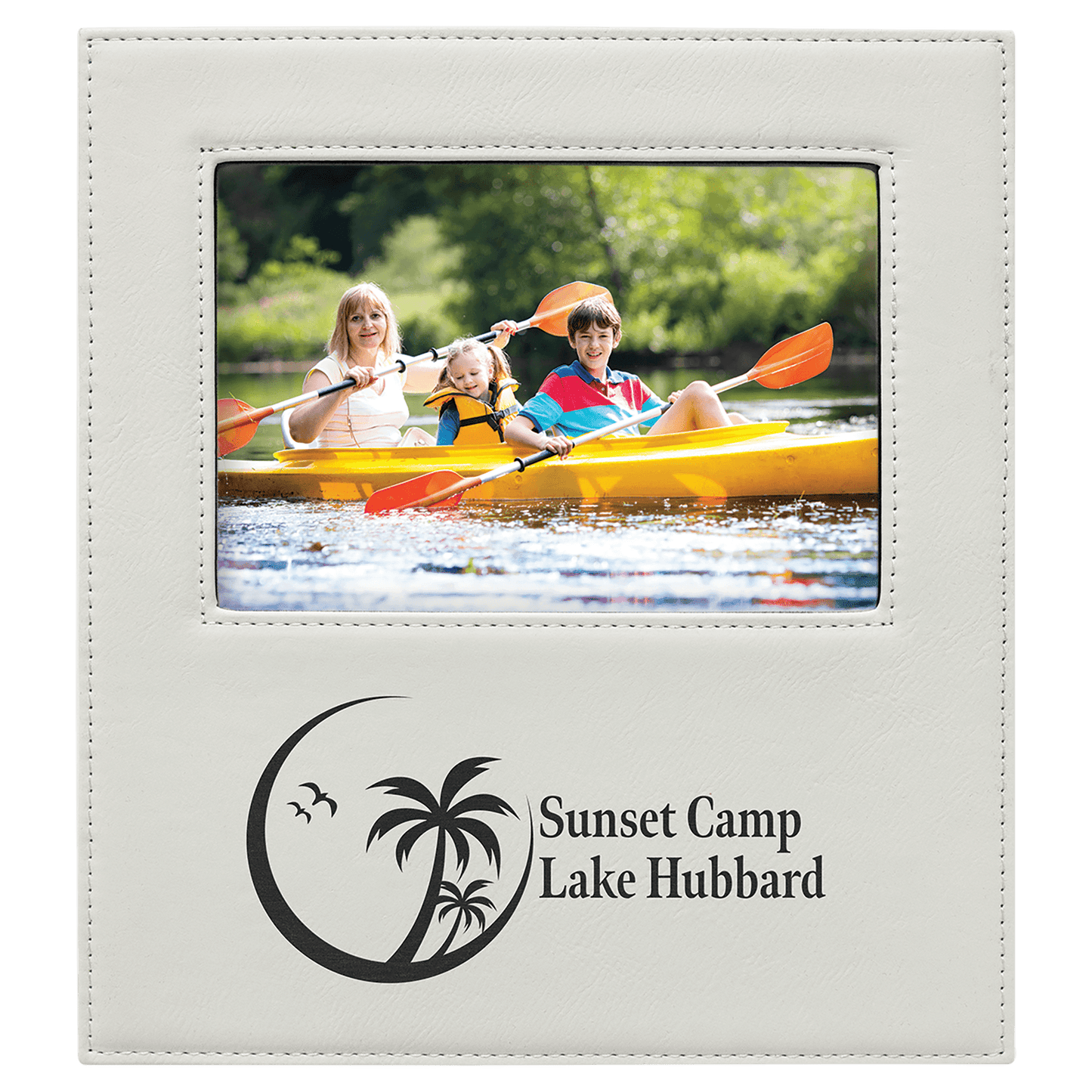 Leatherette Photo Frame 5" x 7" with Large Engraving Area