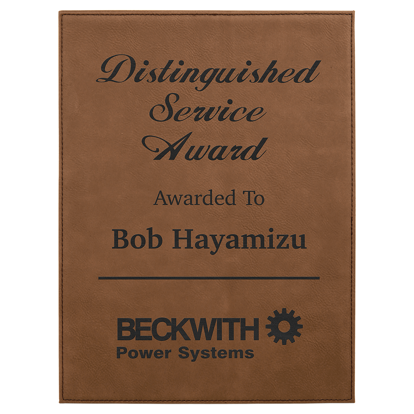 Dark Brown Leatherette Plaque